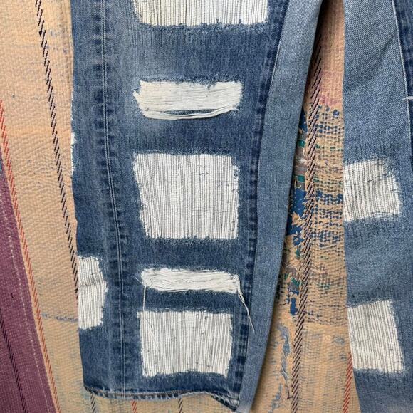 Custom wide leg baggy flared jeans size 34 x 32 - Picture 4 of 6